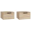 VidaXL Wall-mounted Bedside Tables 2 Pcs Sonoma Oak 34x30x20 Cm811383