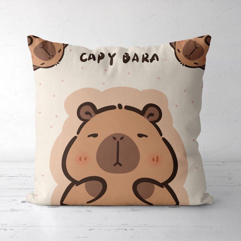 Cute Kapibara Capybara Cartoon Two-dimensional Pillowcase Children's Bedroom Sofa Cushion Cover Nap Pillow Cover