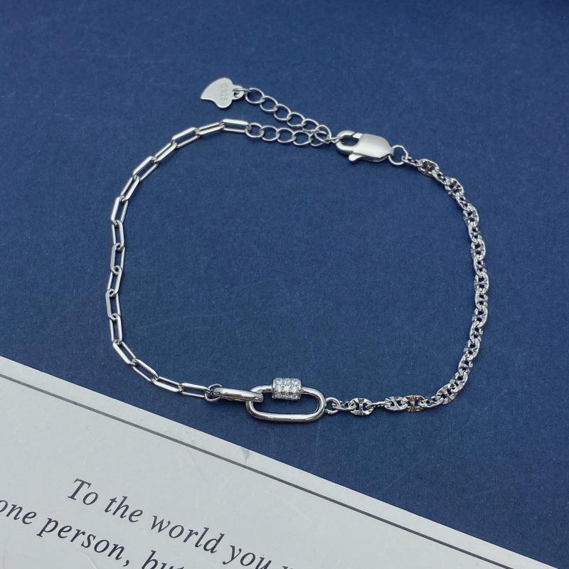 S925 Sterling Silver Geometric Women s Bracelet - Elegant, Stylish, and Versatile 925 Sterling Silver