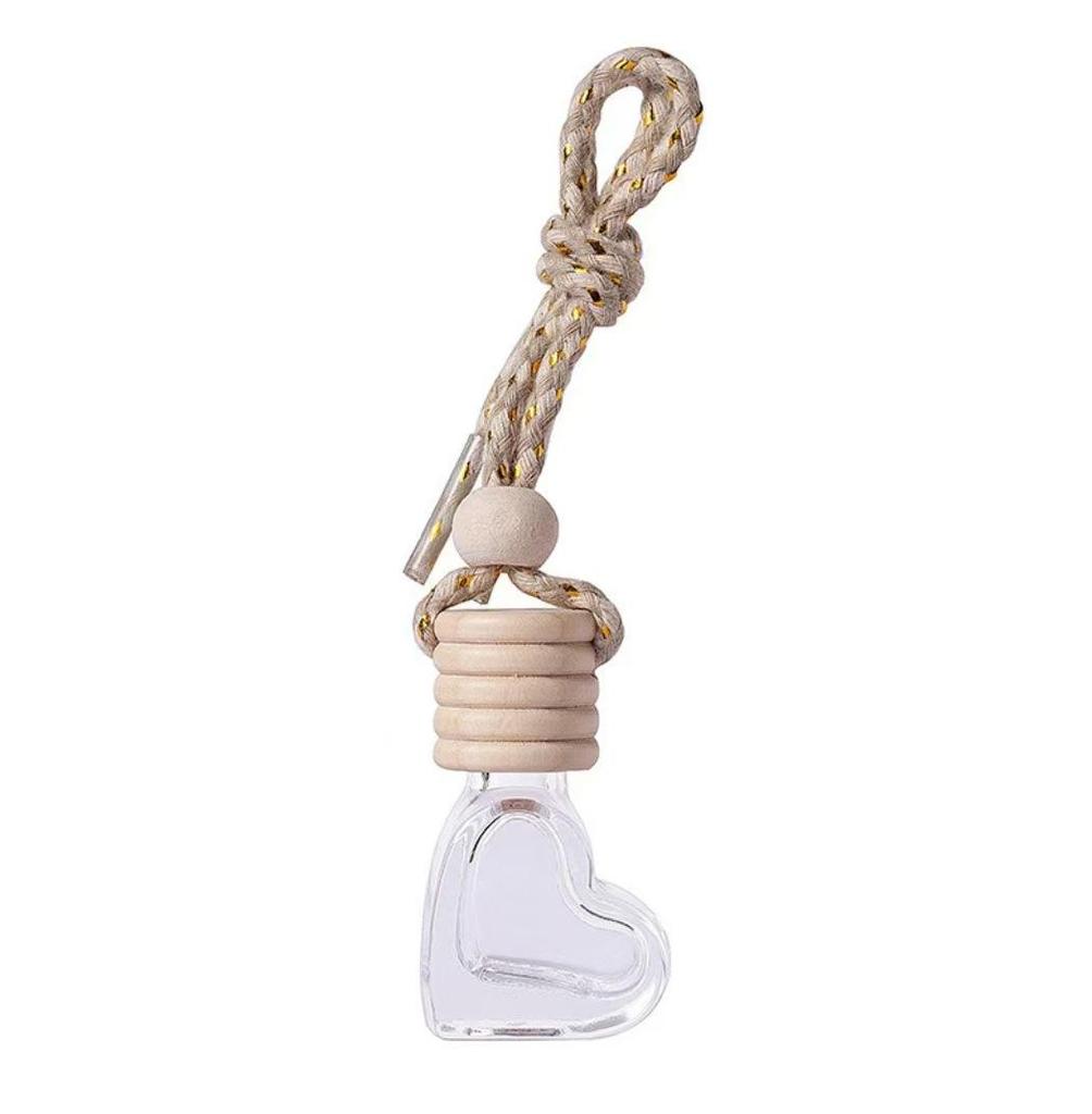 Car Aromatherapy Hanging Diffuser - Refillable Glass Bottle Ornament