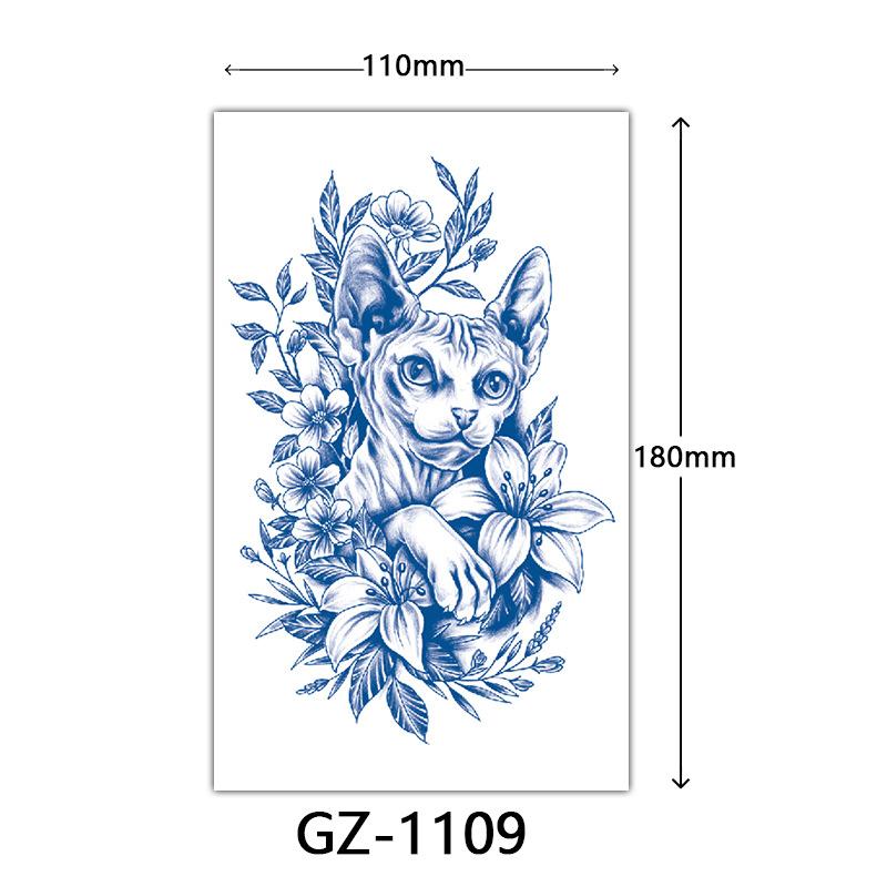Juice Tattoo Stickers, Herbal Tattoo Stickers, Semi-Permanent English Letter Tattoo Stickers Tattoo