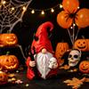 Festival Party Atmosphere Props Halloween Devil Gnome Statue, 3D Printed Red Hat Figurine, Gothic Collectible Tabletop Art Dwarf Ornament for