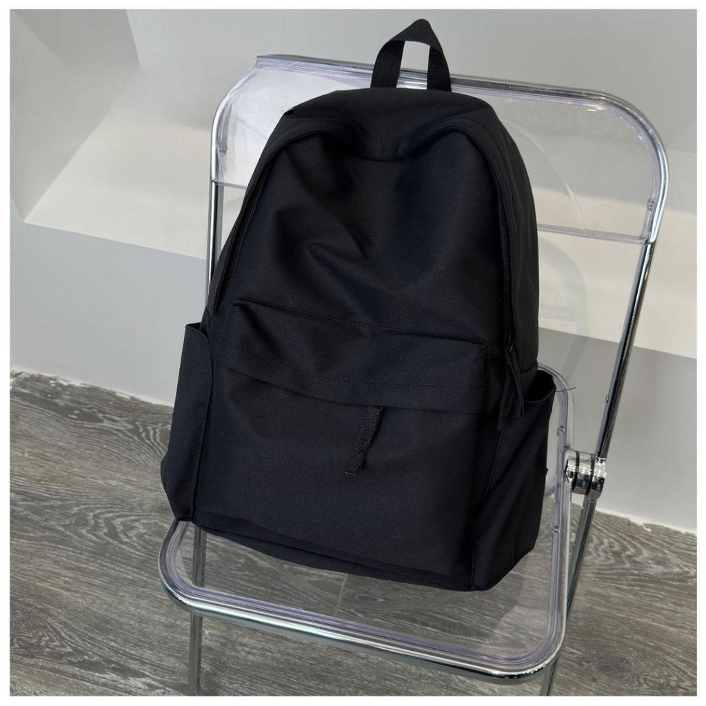 Mochila de Color Sólido Estilo Coreano Para Estudiantes, Mochila Unisex Simple de Gran Capacidad Para Escuela Secundaria y Universidad