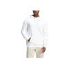 Adidas Logo Embroidered Pullover Hoodie Long Sleeve Sweatshirt Men Tops White HS9802