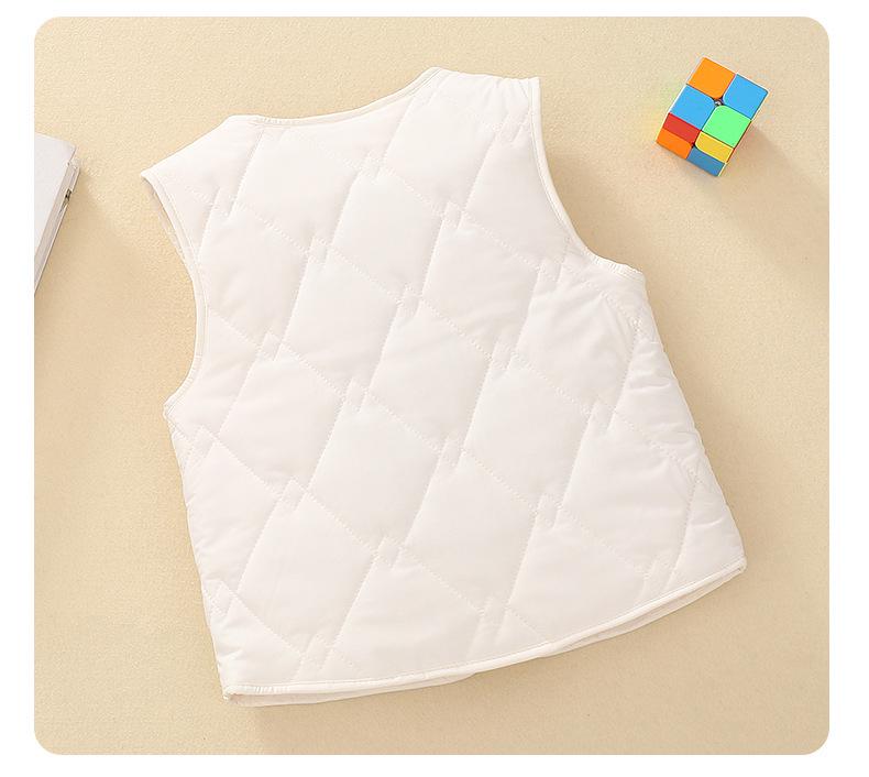 Children's Fleece-Lined Winter Vest: Warm & Thickened for Boys and Girls, Infant Class A