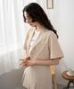 WEGO Short Sleeve Perfect for and Natural Size F Women's Shirt, Linen-Like, Breathable, Girly, Casual, Spring, Summer, Fall, Color,
