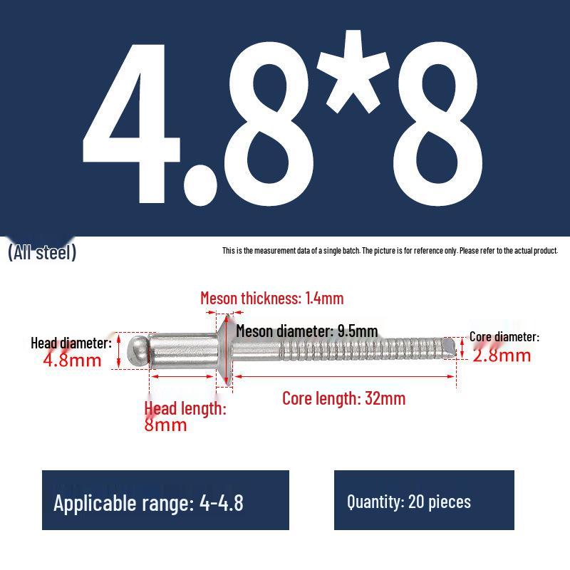 Stainless Steel Countersunk Flat Head Aluminum Open-End Pop Rivet for Decoration