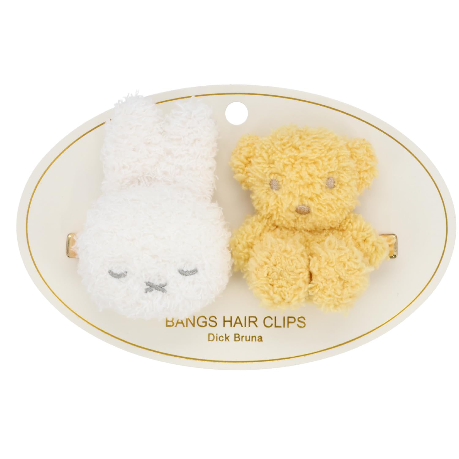 Shobido Miffy Hair Clip Mascot Bangs Clip Powdery Series (Miffy & Bear)