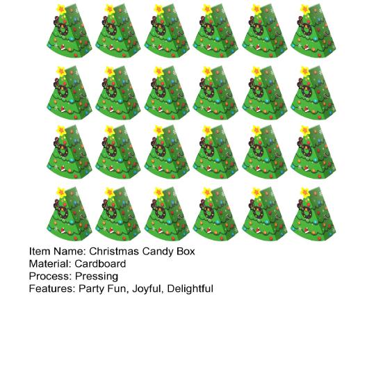 Christmas Candy Boxes Tree Shaped Candy Packaging Box Small Paper