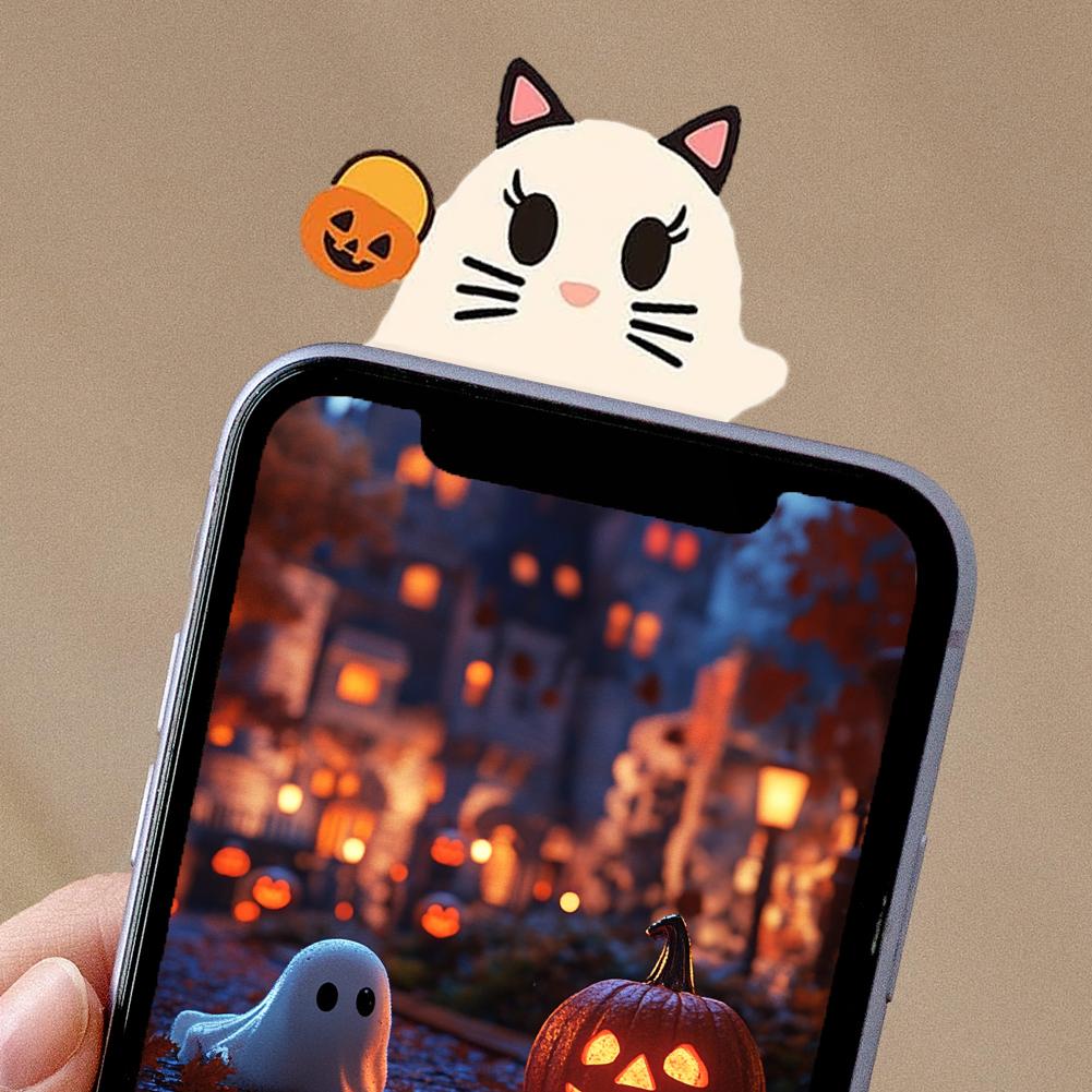 Ghost Phone Buddy Stick-On Halloween Ghost Phone Topper Cute Halloween Phones Decorations for All Phones