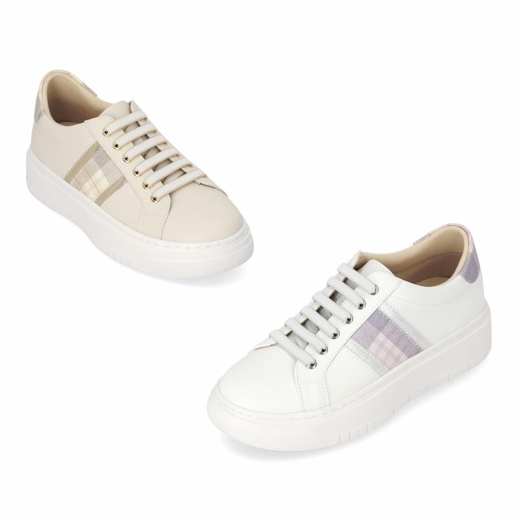 Elcanto Mazz Women'S Check Elastic Sneakers 4Cm Lcws30M413