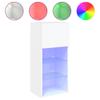 TV Cabinet with LED Lights White 40.5 X 30 X 90 Cm
