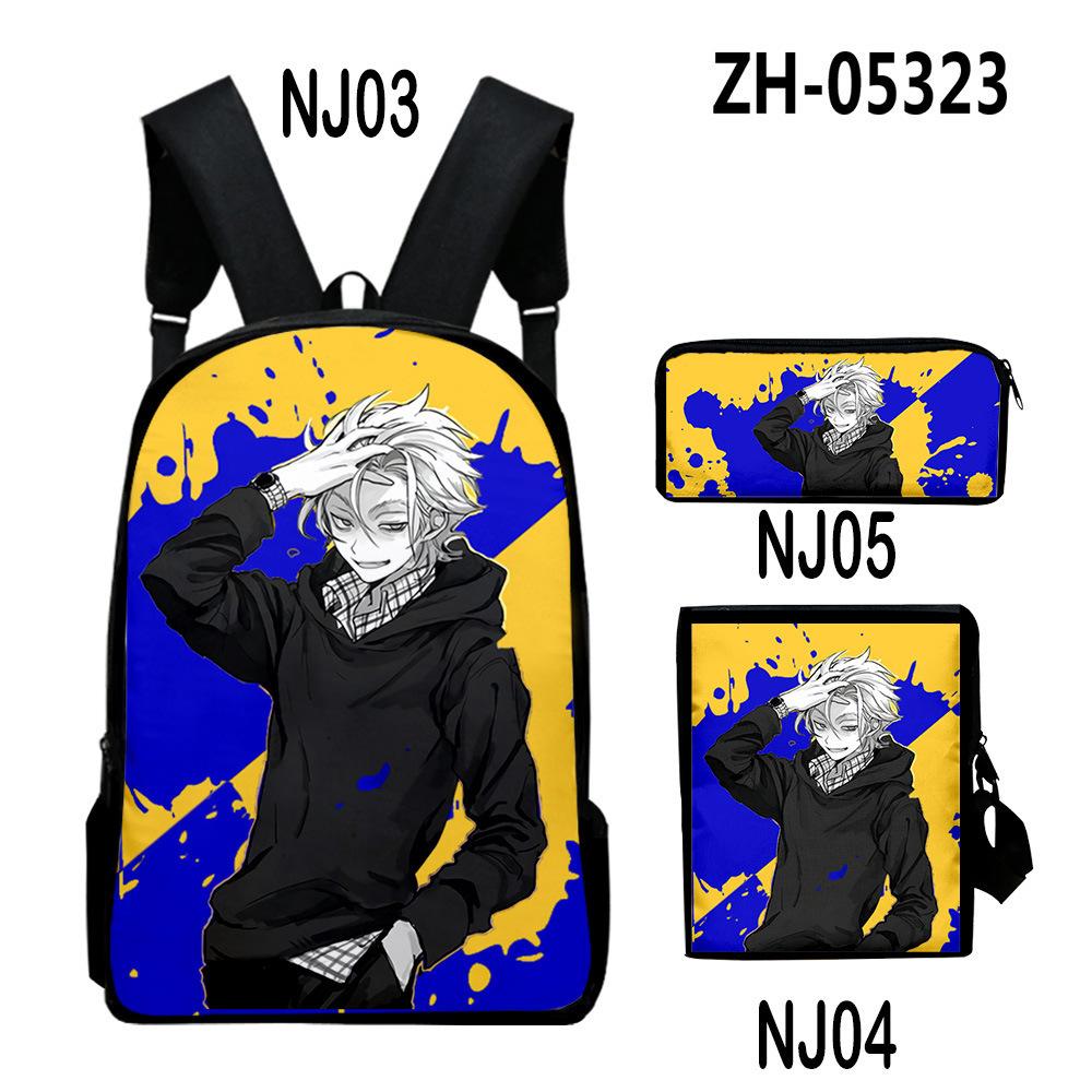 Populaire Novelty Kekkai Sensen 3D Print 3 stuks/Set leerling Schooltassen Laptop Dagrugzak Rugzak Schuin gedragen schoudertas Etui