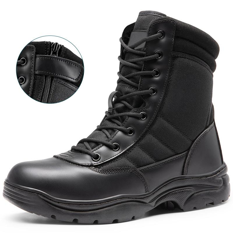 

Men s Women s Outdoor High Top Combat Boots Desert Shoes Anti Slip Wear-resistant Hiking 39 чорний