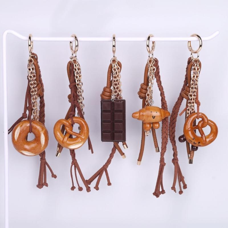 Fashionable Food Shape Keychain Bag Ornament Compact Decorative Keyring Bags Accessories Suitable For Various Occasion