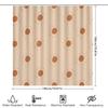 Sunburst Shower Curtain Orange Sun Pattern Bath Decoration Waterproof Fabric Shower Panels Decorative 72''X84'' (L)