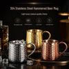 340ml/500ml Gehämmert Kupferbeschichteter Edelstahl Cocktailbecher für Moscow Mule