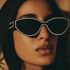Vintage Punk Sunglasses Women Plastic Cat Eye Frame Brand Designer New Fashion Retro Glasses Accessories For Female Uv400