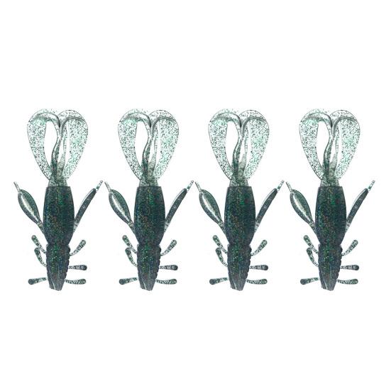 1/4Pcs 10.5g/10cm Soft Crayfish Lure Artificial Swimbait Reusable Bionic Simulation Lobster Fake Shrimp Bait Freshwater Saltwater Trout Bass Fishing
