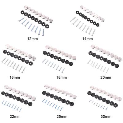 8 Jeux Fixations Miroir Vis Cache Décoratif Acier Inoxydable Cache-Vis Décoratifs Clous de Fixation Miroir Quincaillerie Utile pour Meubles