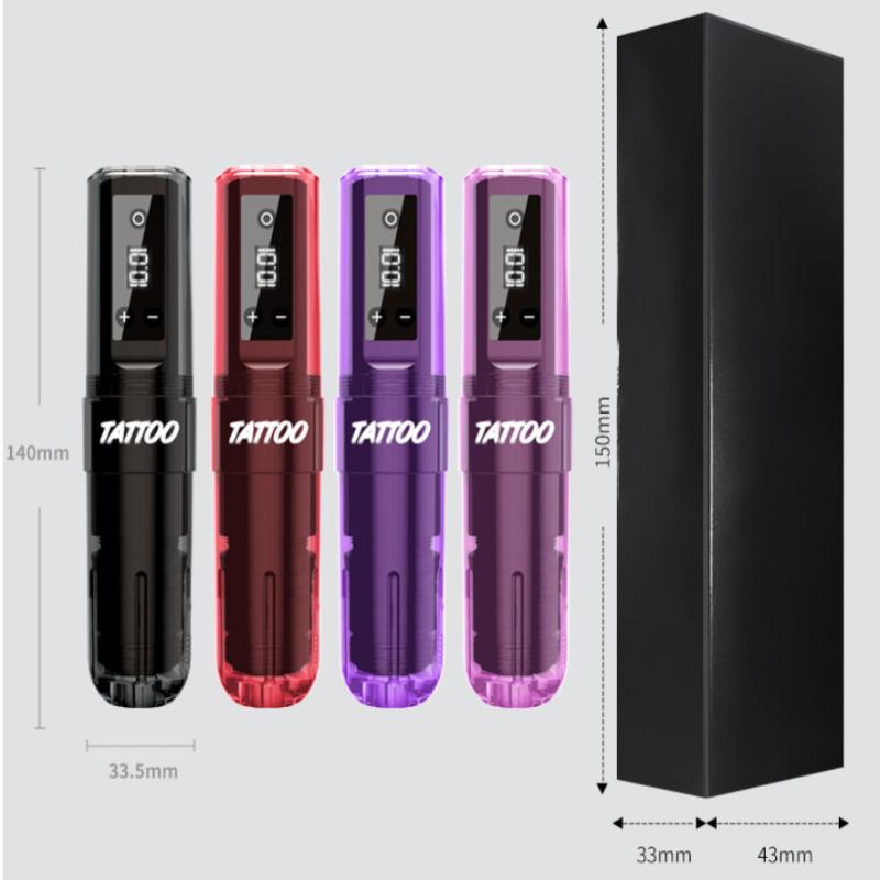 High-Efficiency Wireless Tattoo Pen 3.5mm Stroke Tattoo Machine with 1600mah Battery Portable for Permanent Makeup and Supplies