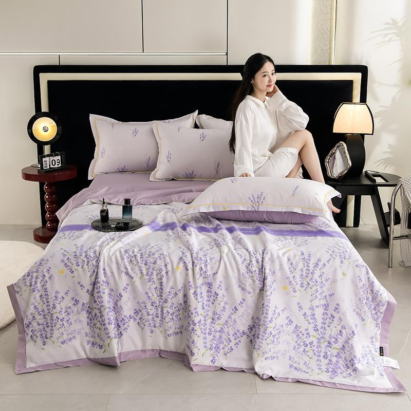 

Простое летнее одеяло с цветочным узором, европейская классика, высококачественное стеганое одеяло с кондиционером, приятное для кожи, удобное, можно стирать 150x200cm Single 1pc