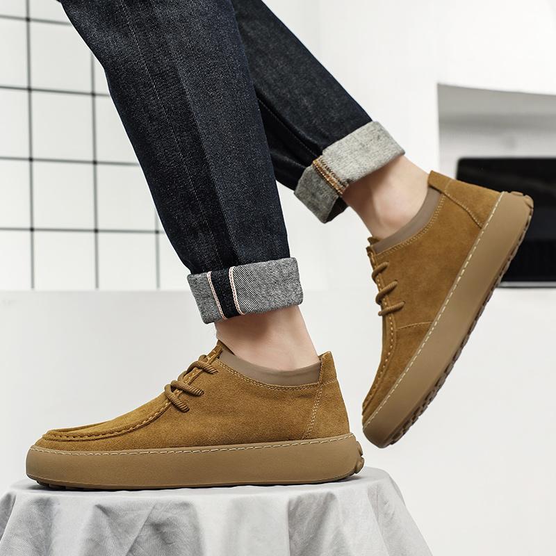 Fashion Echtes leder herren schuhe Dicken boden höhe zunehmende stil Modische Party Im Freien Jugend täglich schuhe Klassische Heiße Neue