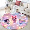 The Powerpuff Girls,Round Area Rug,Carpet Rug for Living Room Bedroom Sofa Playroom Decor,Non-slip Floor Mat