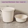 ZISIZ Covered Plastic Portable Basin Bucket