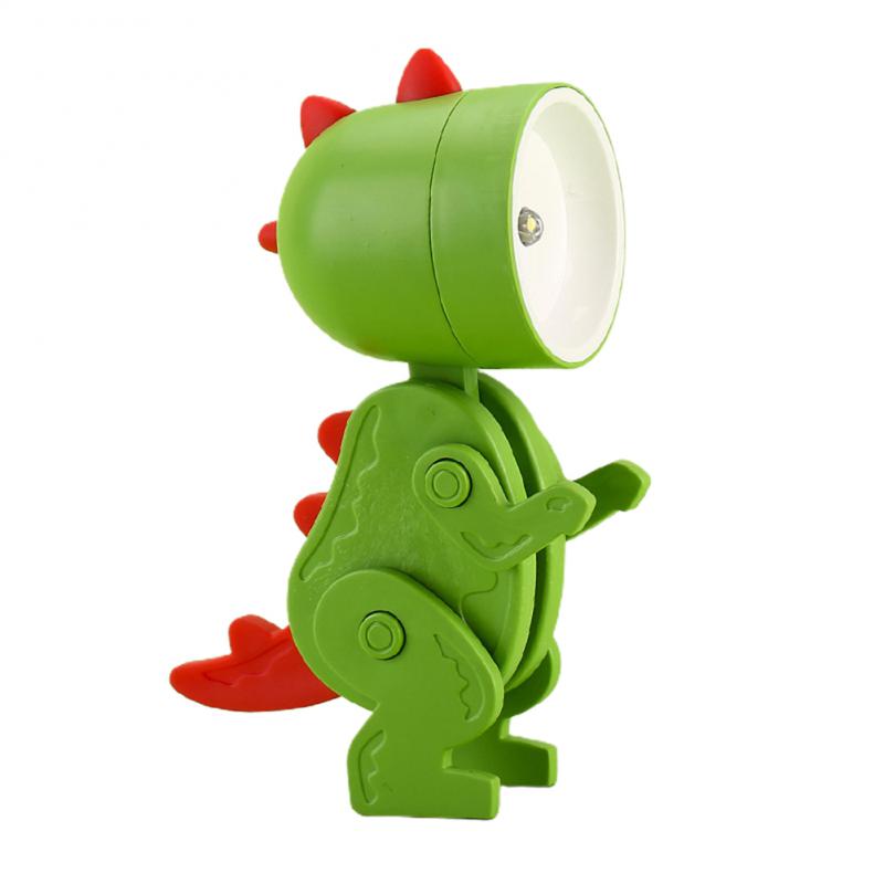 Neueste kreative LED-Nachtlichter Cartoon-Tier-Klapp-Schreibtischlampe Niedliche Haustierlichter Dinosaurierform Augenschutzlampen