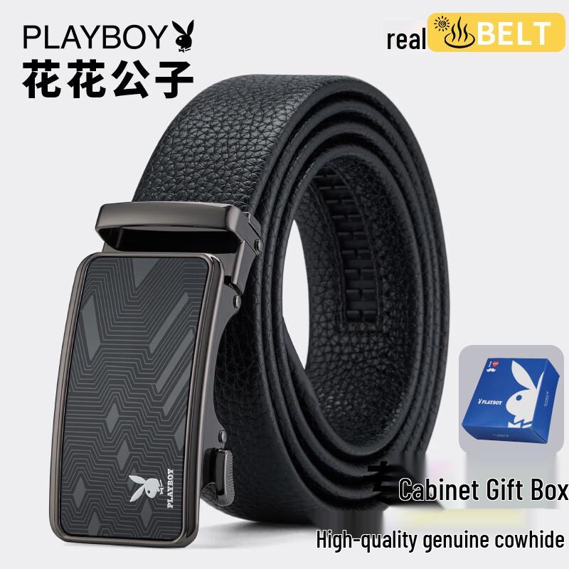 Playboy Men s Genuine Leather Automatic Buckle Belt 120cm