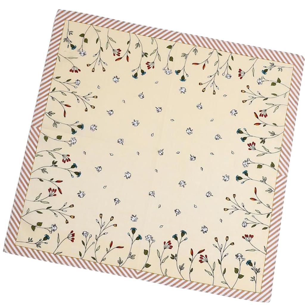 Lady Square Handkerchief Cotton Flower Women Child Print Face Hand Towel Hanky Wedding Christmas Gift