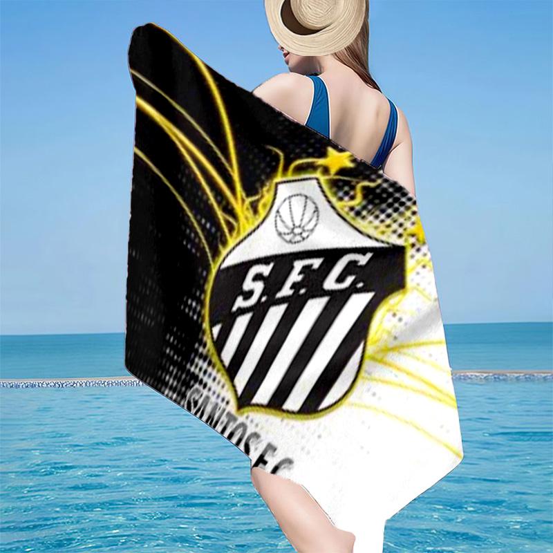 Santos Futebol Emblem Beach Towel, Quick-drying, Easy to Care for, Use for Both Fitness and Beach Vacations,Sports Essential Fan Gift
