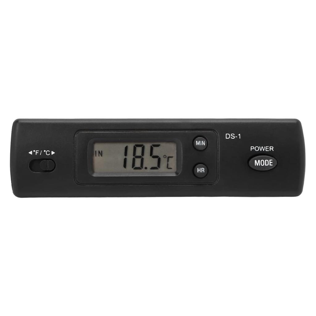 Car Thermometer, Car Temperature Digital Clock Multifunctional High Accuracy Electronic ABS Clock Car Digital Clock for Vehicle Car