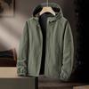 Autumn Jacket Men's Cool and Breathable Outdoor Hooded Tooling Jacket Waterproof Travel Jacket