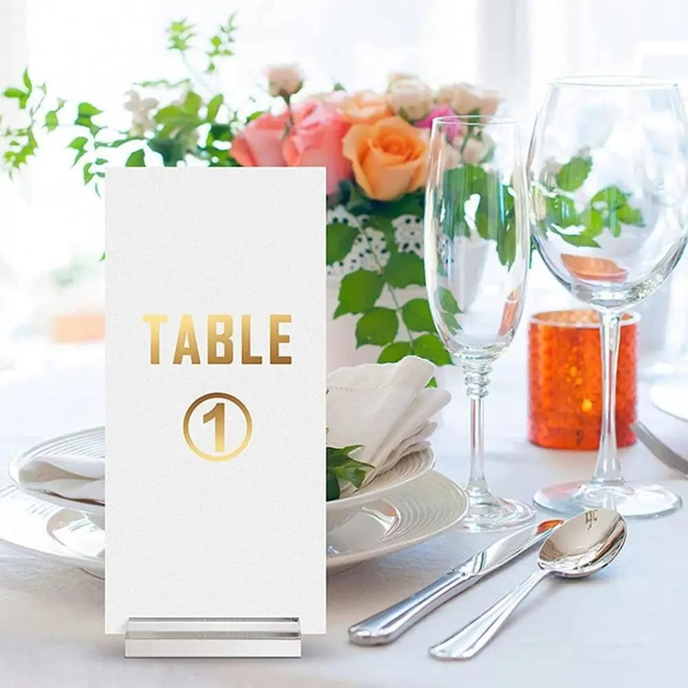 Supplies Picture Cards Display Stand Desktop  Acrylic Sign Holder Clamps Stand  Numbers Holder Place Card