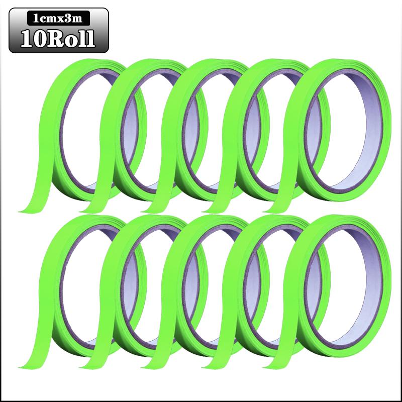 Glow in The Dark Tape Halloween Outdoor Decorations Fire Warning Tape for Stairs Stage Green Crash Proof Glow-in-the-Dark Tape