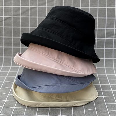 Japanese Soft Cotton Curled Brim Sun Hat for Women, Spring Summer Foldable Bucket Cap with Face Cover UV Protection
