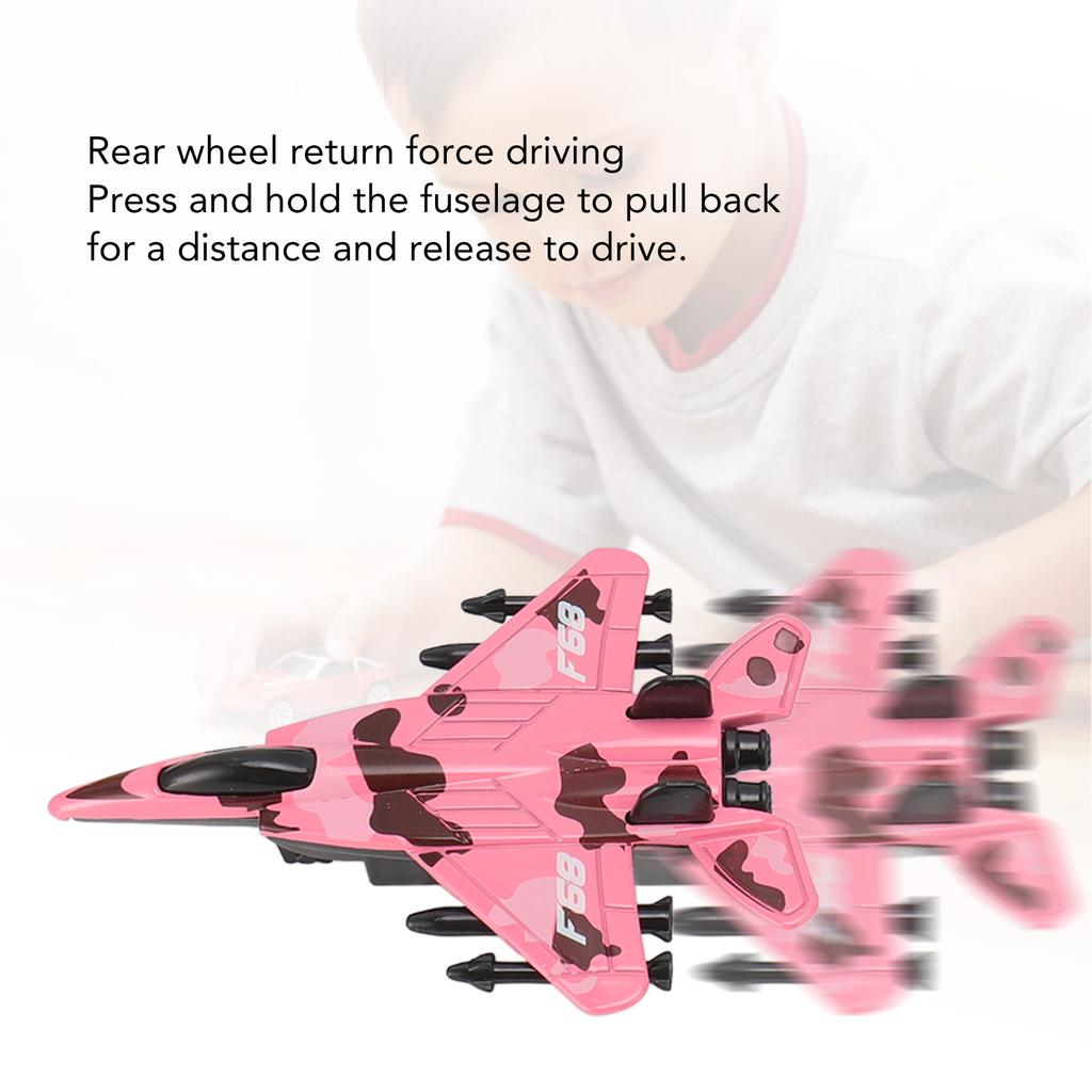 4 Stück Kampfflugzeug Modell Spielzeug Rückzieher Realistisches Legierung Sammlerflugzeug Modell für Kinder Typ 2