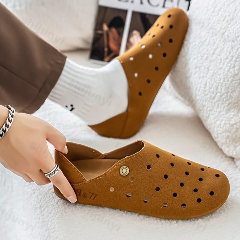 Fashion 2025 Autumn New Concise Low Top Casual Cool Slippers for Men Fashion Trend Versatile Hollow Breathable Comforatble Flat Sandals