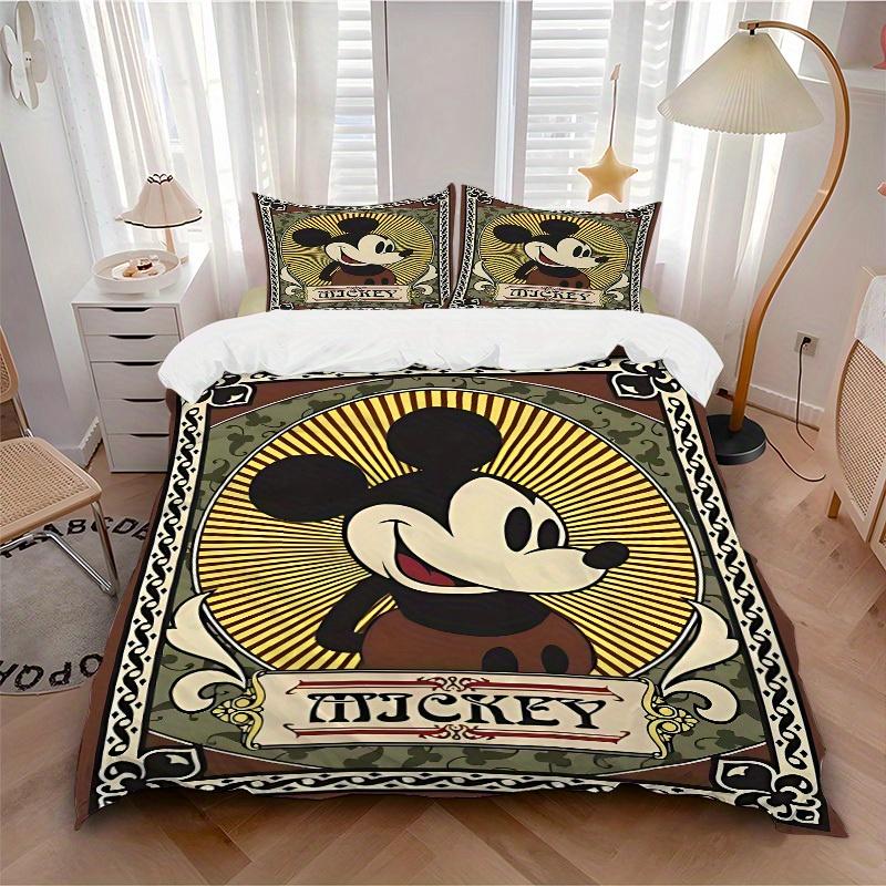 

3pcs set Mickey Mouse1pc of quilt cover+2pcs of pillowcase, no core, print bedding, All Seasons Bedroom Setting059 135x200cm