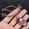 Kingman red mohave copper turquoise necklace copper wire wrapped gemstone jewelry adjustable chain necklace handmade jewelry gifts for wife
