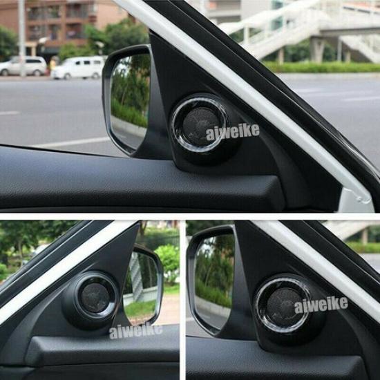 Carbon Fiber A Pillar Door Stereo Speaker Cover Trim For Honda Civic 2016 -