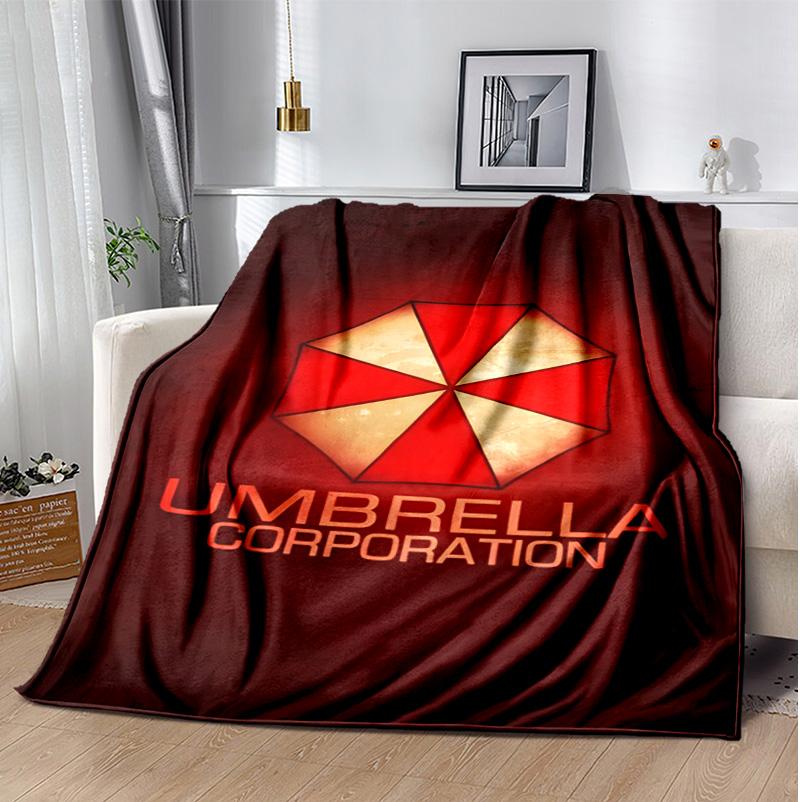Umbrella Corp Flannel Blanket Soft Warm All-Season Throw, Design for Camping, Car Travel, Hiking Sofa, Bed, Office Perfect Gift for Parties