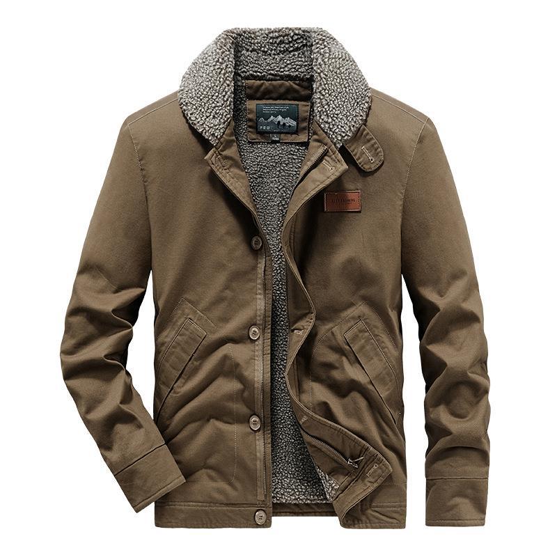 Men's Autumn and Winter New Thickened Cotton Clothes Retro Jacket Men's Cotton-padded Clothes