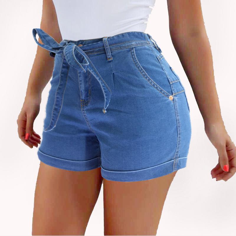 Pantaloncini di jeans sexy da donna 2026 con cintura