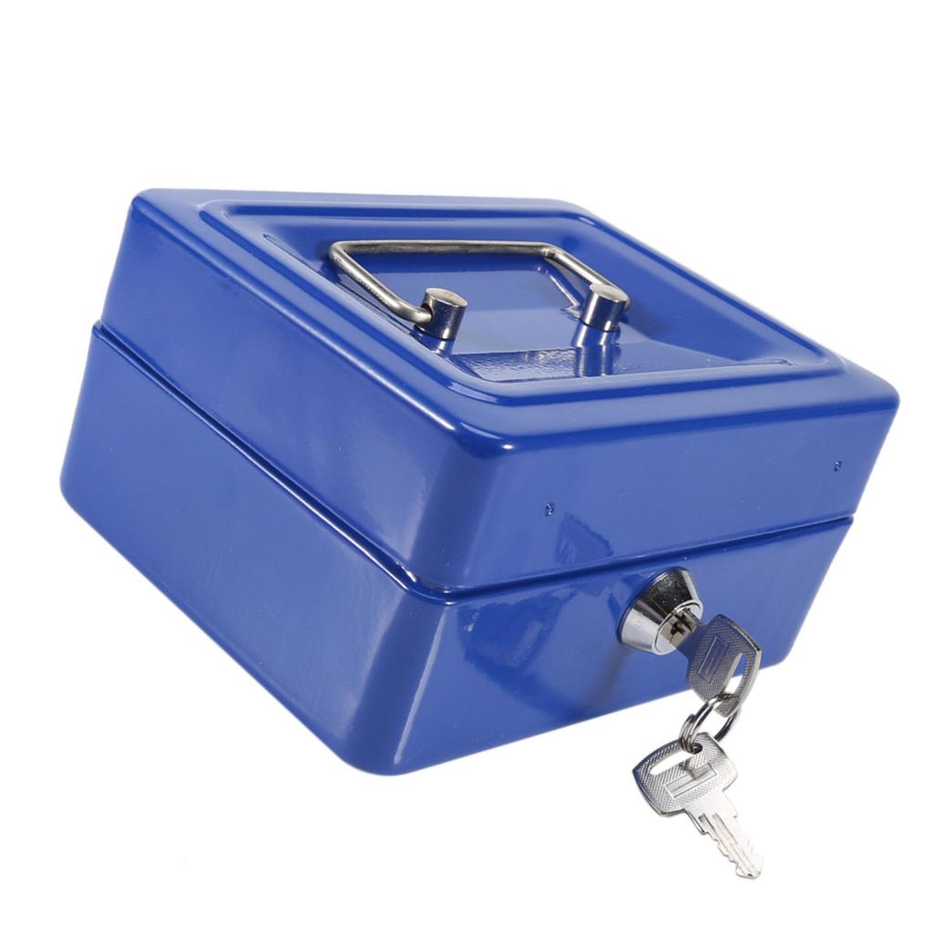 Portable Safe Box with 2 Key Fireproof Anti Theft Multipurpose Security Case Lock Box for Documents Jewelry
