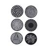 9.6cm Silicone Coasters Set for Various Cups and Mugs Nonslip Printed Pattern Cup Mat Heat Resistant Table Protectors