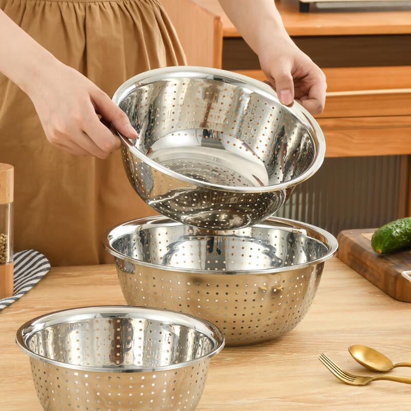 Shangqi Stainless Steel Deep Strainer & Wash Basin Set