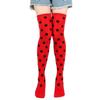 Ladybug Knee High Socks Polka Dot Red Black Dot Socks Funny Long Boot Stockings  for Women